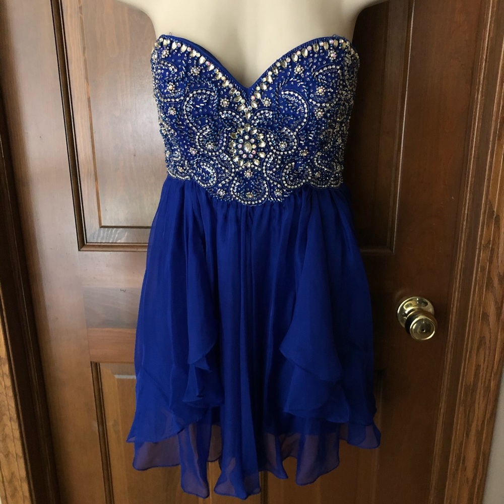 Dave & Johnny Blue Cocktail Dress